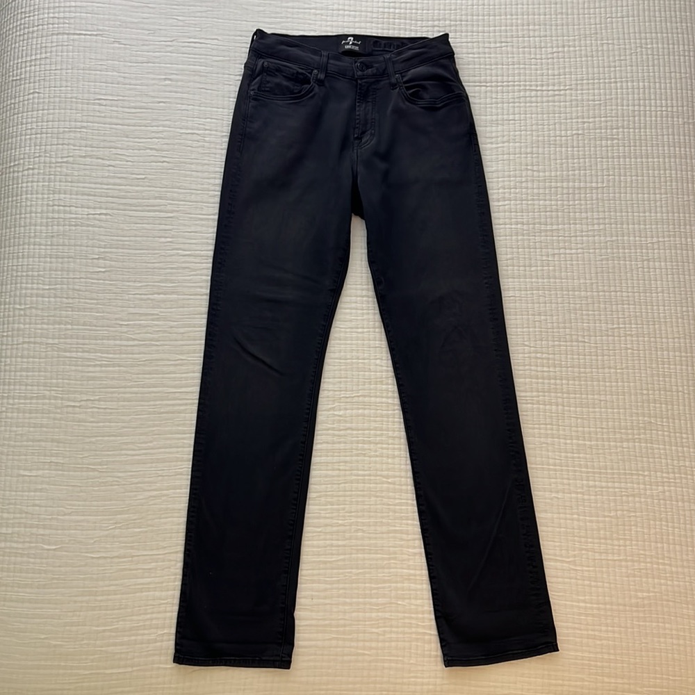 7 For All Mankind, Luxe Sport Straight, Black. Men’s Jeans. Size 30.